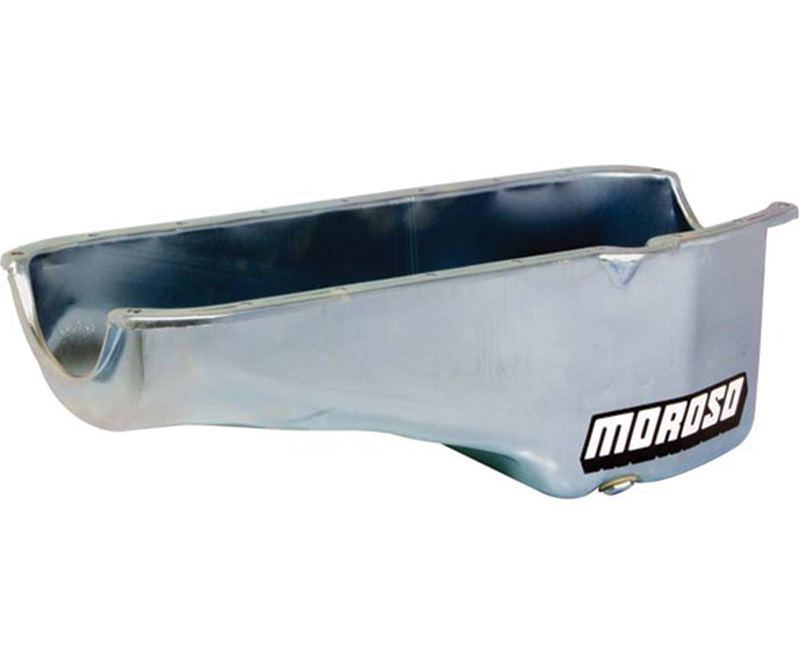 Claimer, Oval Track Oil Pan, 4 Qt., Wet Sump, Depth-7.5 in., Incl. Magnetic Drain Plug, Chevrolet Small Block Oval Track, Pre-1980 w/Driver Side Dipst