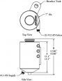 DS TANK,13' -12AN FIT,W/BRTHR