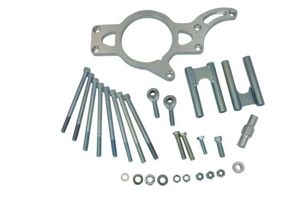 Alternator Bracket, Aluminium, Natural, Meziere Electric Water Pump, Chevrolet, Small Block, Kit