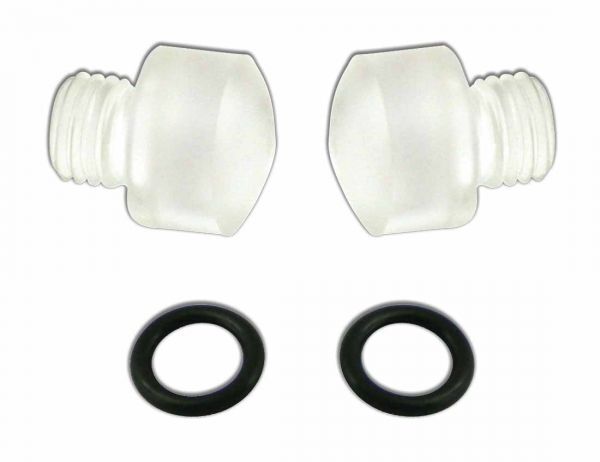 Float Level Plugs, Plastic, Clear, Holley/Barry Grant Claw Carburetors, Pair