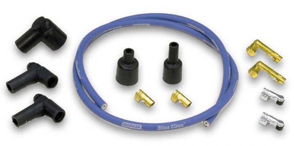 Coil Wire, Blue Max, 8mm, 36 in. Length, Solid Core, Blue, Universal, Kit