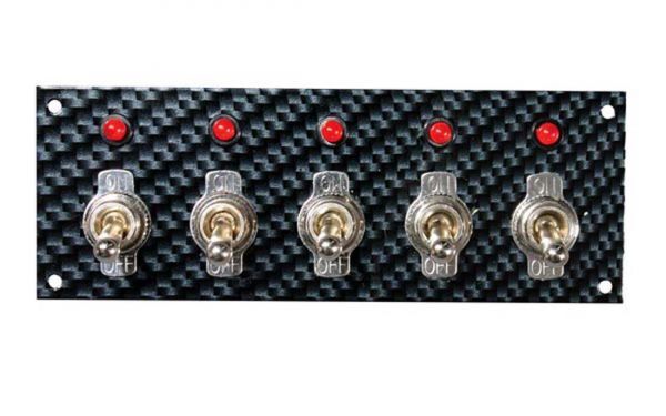 SWITCH PANEL,TOGGLE, GREY/BLACK