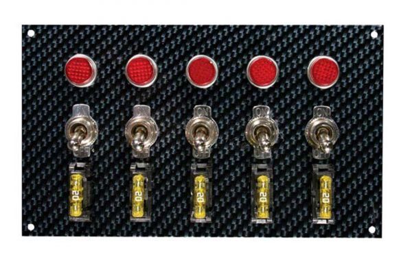 SWITCH PANEL, TOGGLE, GREY/BLACK