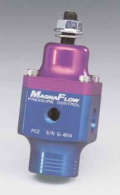 Fuel Pressure Regulator, Blue Anodized, 4-12 psi, Universal, Each