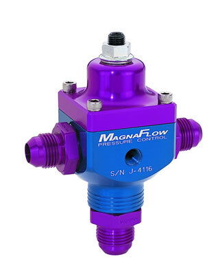 Fuel Pressure Regulator, Aluminum, Blue Anodized, 4-12 psi, Universal, Each