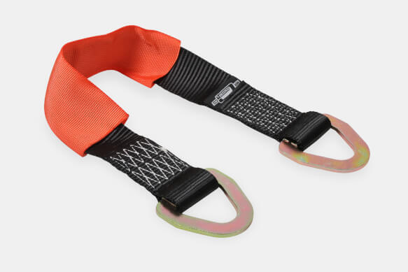 Tie-Down, Strap, Axle, 2 in. Width, 24 ft. Length, Heavy Duty, Steel, Webbing, 10000lbs Capacity