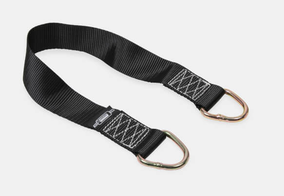 Tie-Down, Strap, Axle, 2 in. Width, 24 ft. Length, Heavy Duty, Steel, Webbing, 5000lbs Capacity
