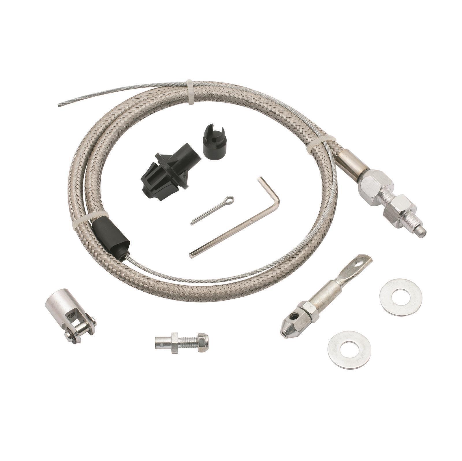 Throttle Cable, Braided Stainless Steel, 36 in. Long, Universal, Each