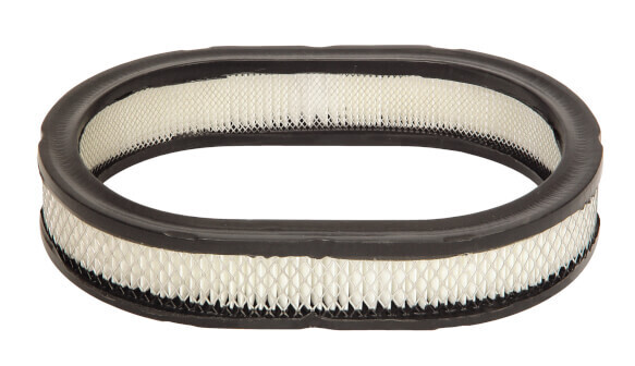 Air Cleaner, 12 in. x 2 in. Oval, White, Black, Each