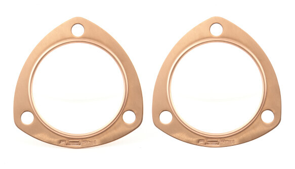 Collector Gaskets, Copper Seal, 0.043 in. Thick, 3-Bolt, 3 in. Diameter, Round Header, Pair