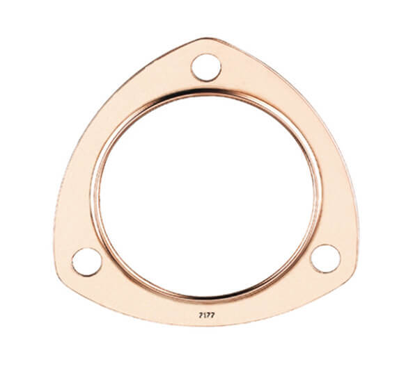 Collector Gaskets, Copper Seal, 0.043 in. Thick, 3-Bolt, 3 in. Diameter, Round Header, Each
