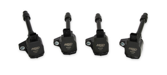 MSD Ignition Coil, Blaster, Coil Pack Style, Black, For Honda®, L4, Set of 4
