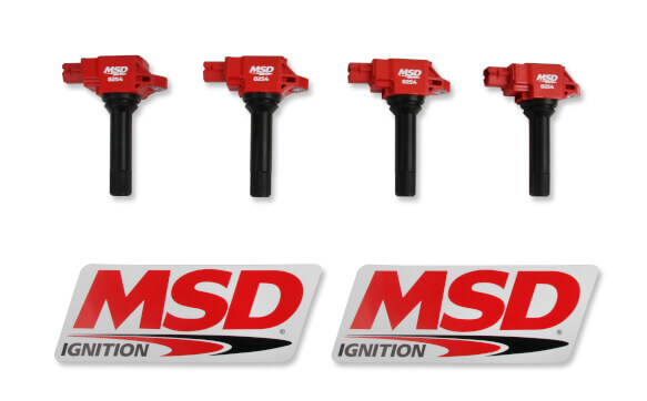 MSD Ignition Coil, Blaster, Coil Pack Style, Red, Scion, For Subaru, For Toyota, H4, Set of 4