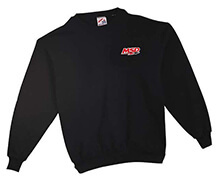 Sweatshirt, Cotton, MSD, Black, Men's X-Large, Each