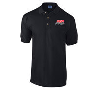 Polo Shirt, Short Sleeve, MSD Racing, Cotton, Pique Knit, Medium, Black, Each
