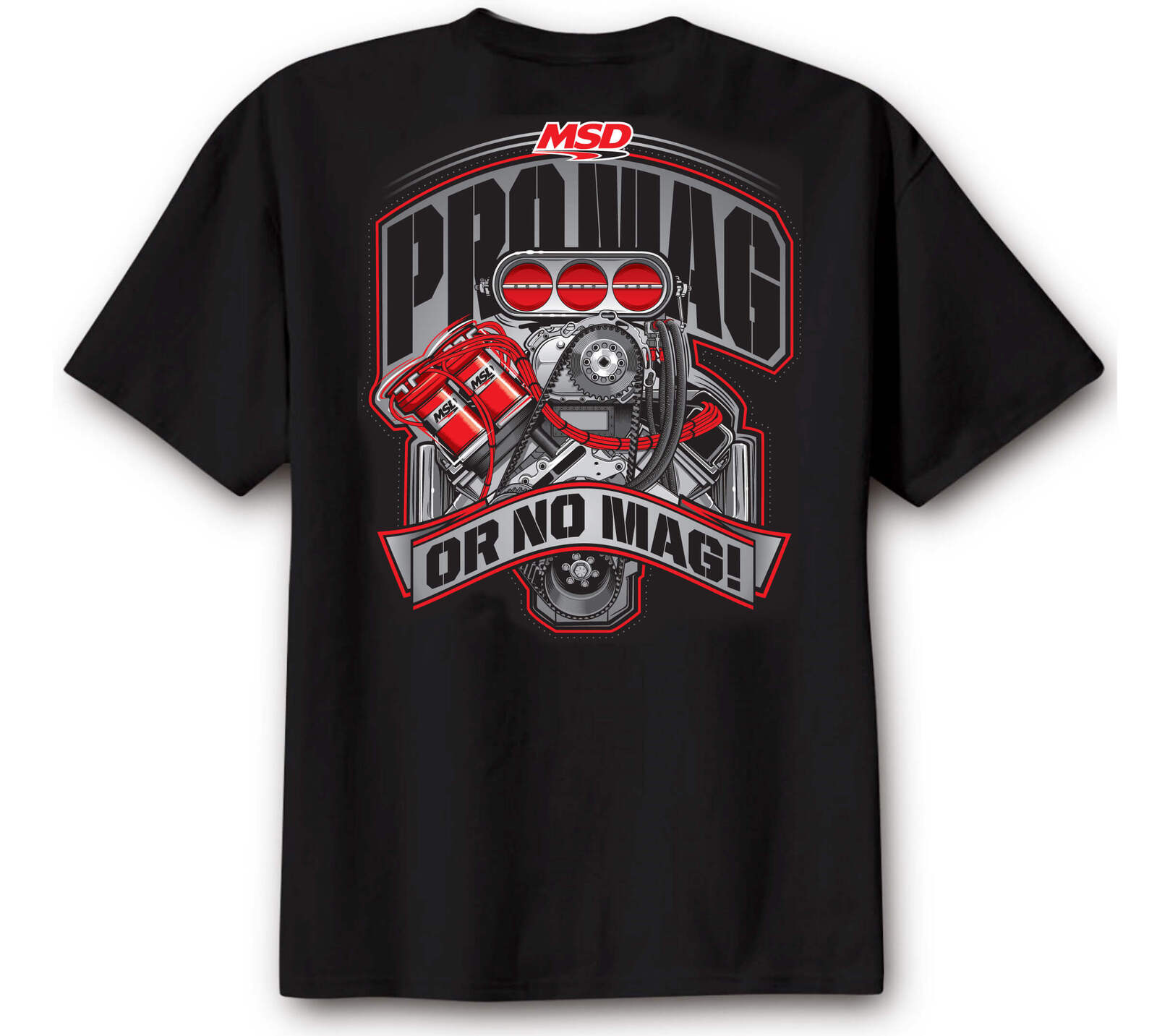 T-Shirt, Short Sleeve, Pro Mag, Cotton, XL, Black, Each