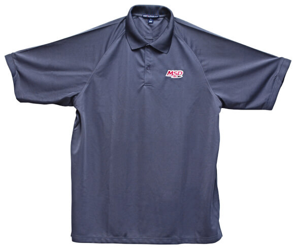 Polo Shirt, Short Sleeve, MSD Racing, Polyster, Coolplus Wicking, 2XL, Charcoal, Each
