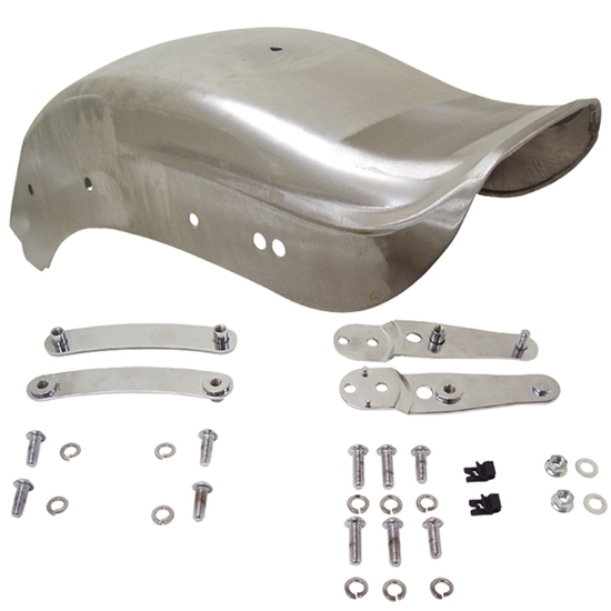 Fat Bob Rear Fender Kit 10 in. Wide FXST 2006/Later, With 200mm Tire Inc Mount Brackets & Hardware