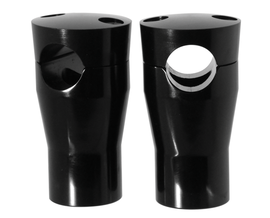 Handlebar Risers, 3 in. Black Fits Custom Springer Forks Includes 1/2-20 Bolts