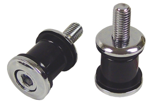 Flush Mount Handlebar Bushing Kit, Chrome Plated Big Twin 73/Later, Sportster 73/03 Uw 1/2-13 Threaded Risers