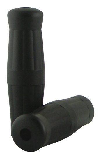 HANDLEBAR GRIPS, NOSTALGIC STYLE, FITS ANY THROTTLE WITH EXTERIOR CABLE, BLACK