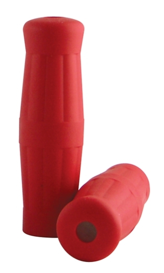 HANDLEBAR GRIPS, NOSTALGIC STYLE, FITS ANY THROTTLE WITH EXTERIOR CABLE, RED
