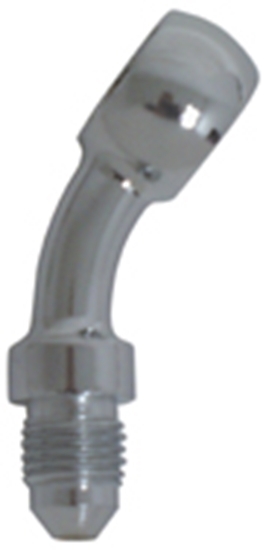 BRAKE PART,ADAPTER FITTING 10MM BANJO #3 MALE,35 DEGREE CHROME PLATED MFG# PF10B35