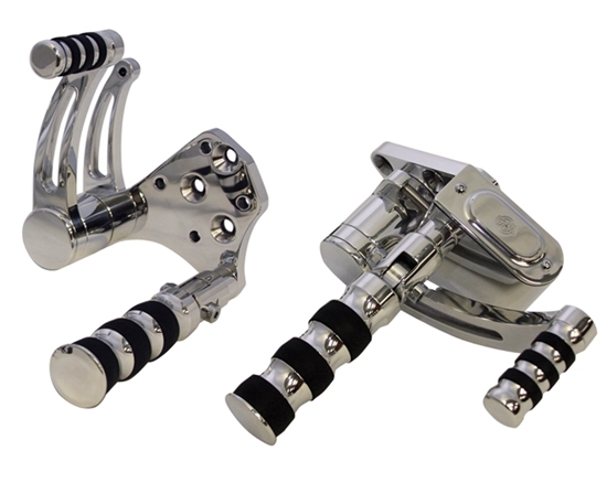 BILLET FORWARD CONTROLS, GMA BT 4 SPD 58/86,SOFTAIL 86/99 CHROME FINISH, GMA-FC-100-C