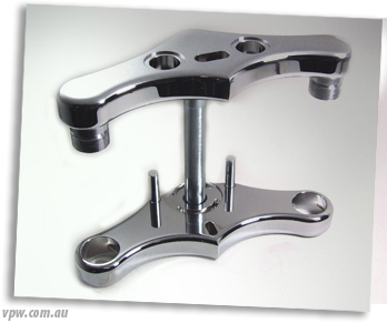 41mm Wide Glide Billet Pointed Blind Top Triple Trees 5 Degree
