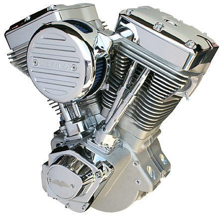 Ultima Engine For Harley 107 Cube EVO Style Engine Natural Finish