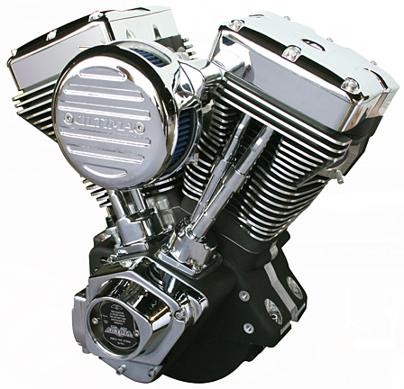 Ultima Engine For Harley 107 Cube EVO Style Engine Black Finish