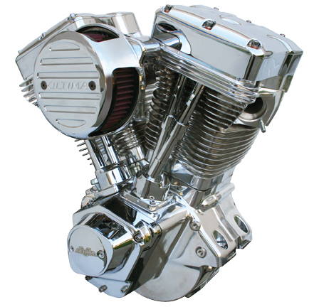 Ultima Engine For Harley 127 Cube El, Bruto 140 HP Polished Finish