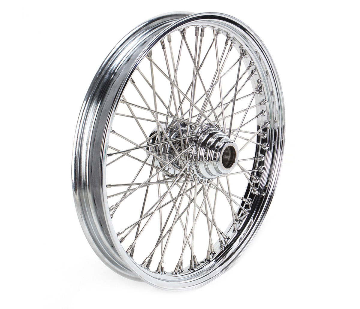 21 x 3.5 Chrome Dual Disc 60 Spoke Front Wheel for Harley FXST2000 to 2005