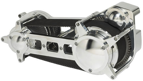 Belt Drive Kit duit Harley Ultima 3' Drag Race Open Primary, Polished Finish
