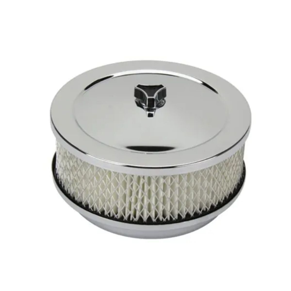 Chrome Round Air Filter 6-3/8" x 2" suit Stromberg
