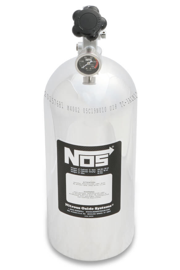10 lb Nitrous Bottle w/ Polished Finish & Super Hi Flo Valve