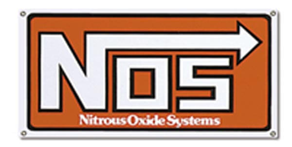 Banner, NOS Logo, Red, Vinyl, 60 in. Length x 30 in. Width, with Grommets, Each