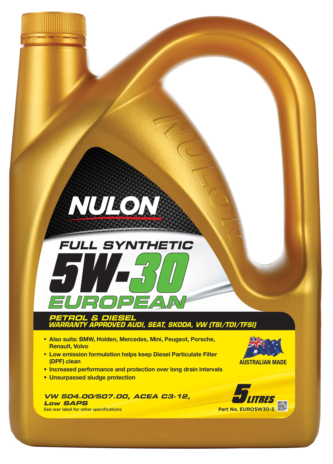 NULON Full Synthetic Euro Engine Oil 5L, Each