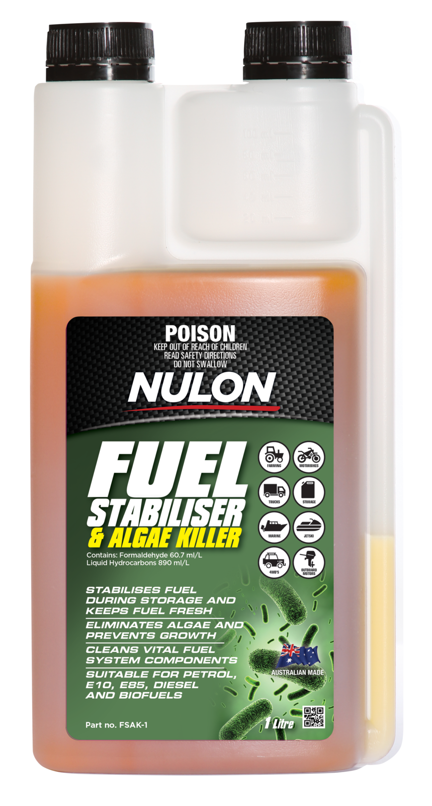 NULON Fuel Stabiliser & Algae Killer, Each
