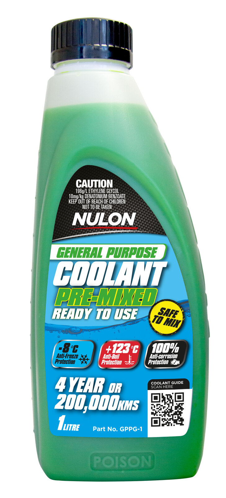 NULON General Purpose Coolant Premix Green 1L, Each