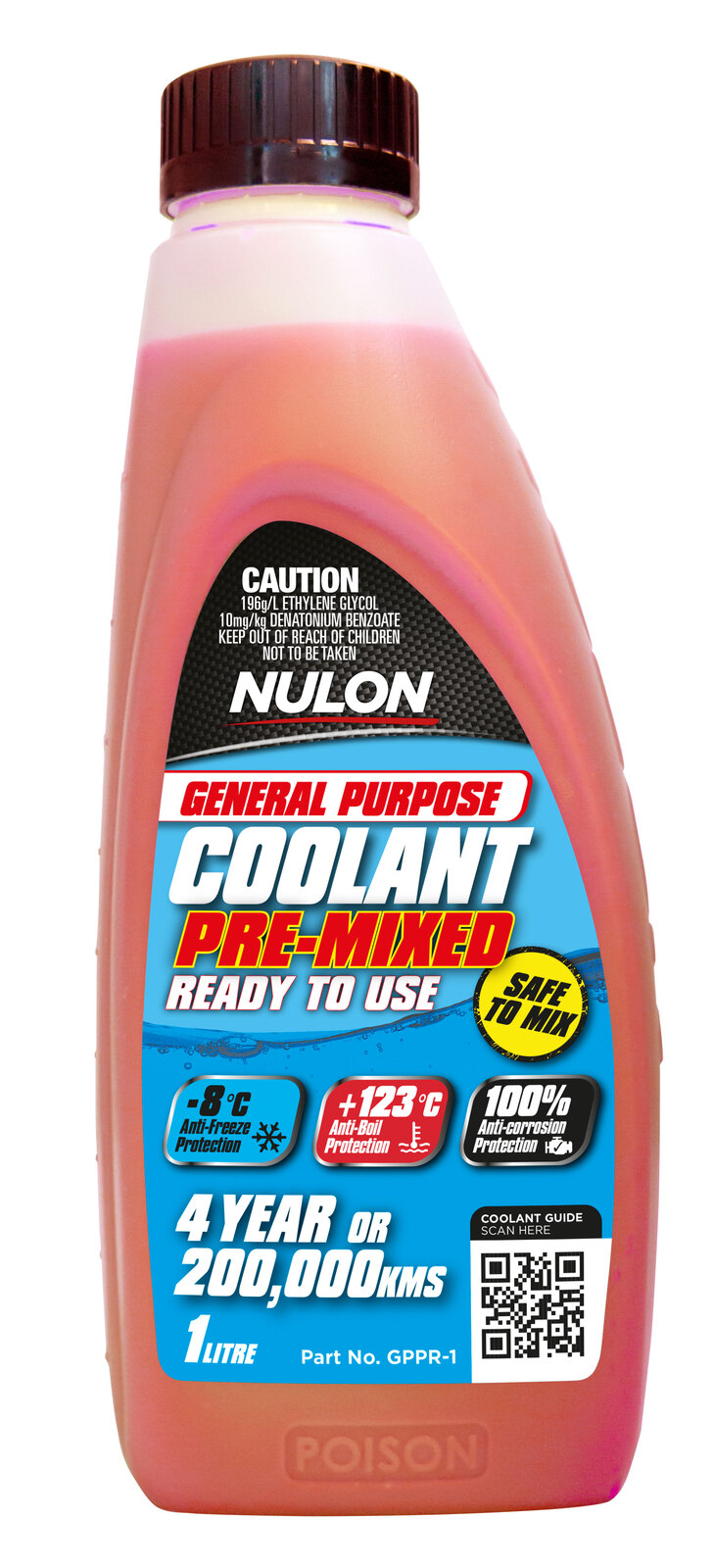 NULON General Purpose Coolant Premix Red 1L, Each