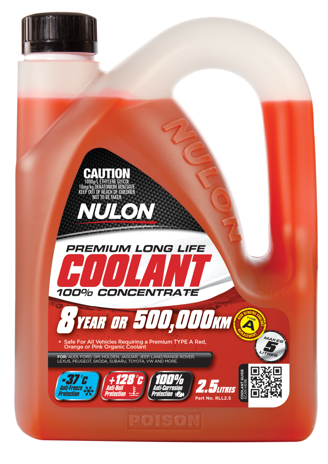 NULON Red Long Life Coolant 2.5L, Each