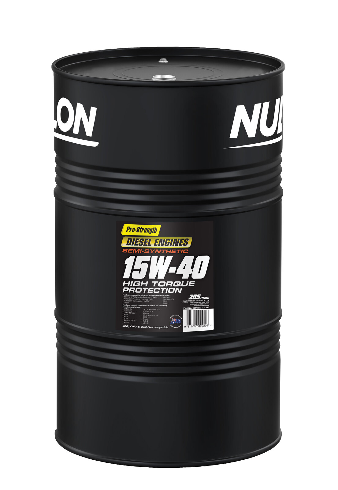 NULON High Torque Diesel Engine Oil 205L Drum, Each