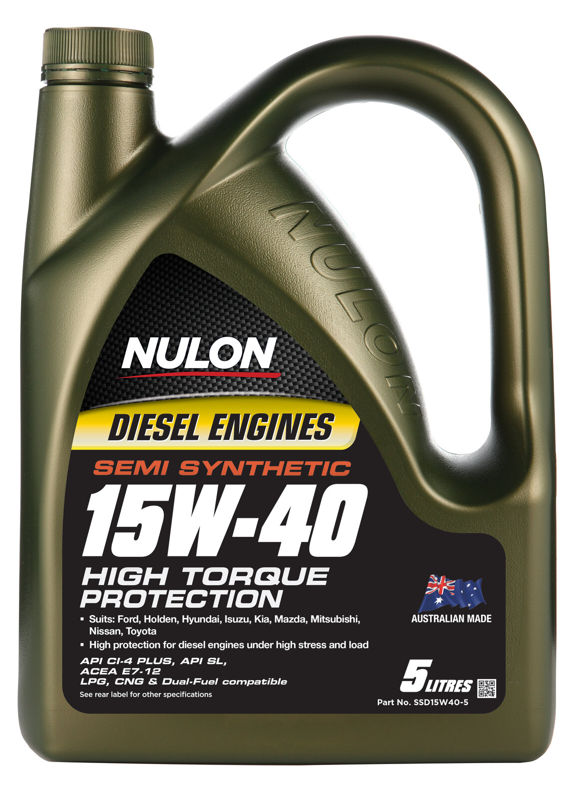 NULON High Torque Diesel 15W40 Engine Oil 5L, Each