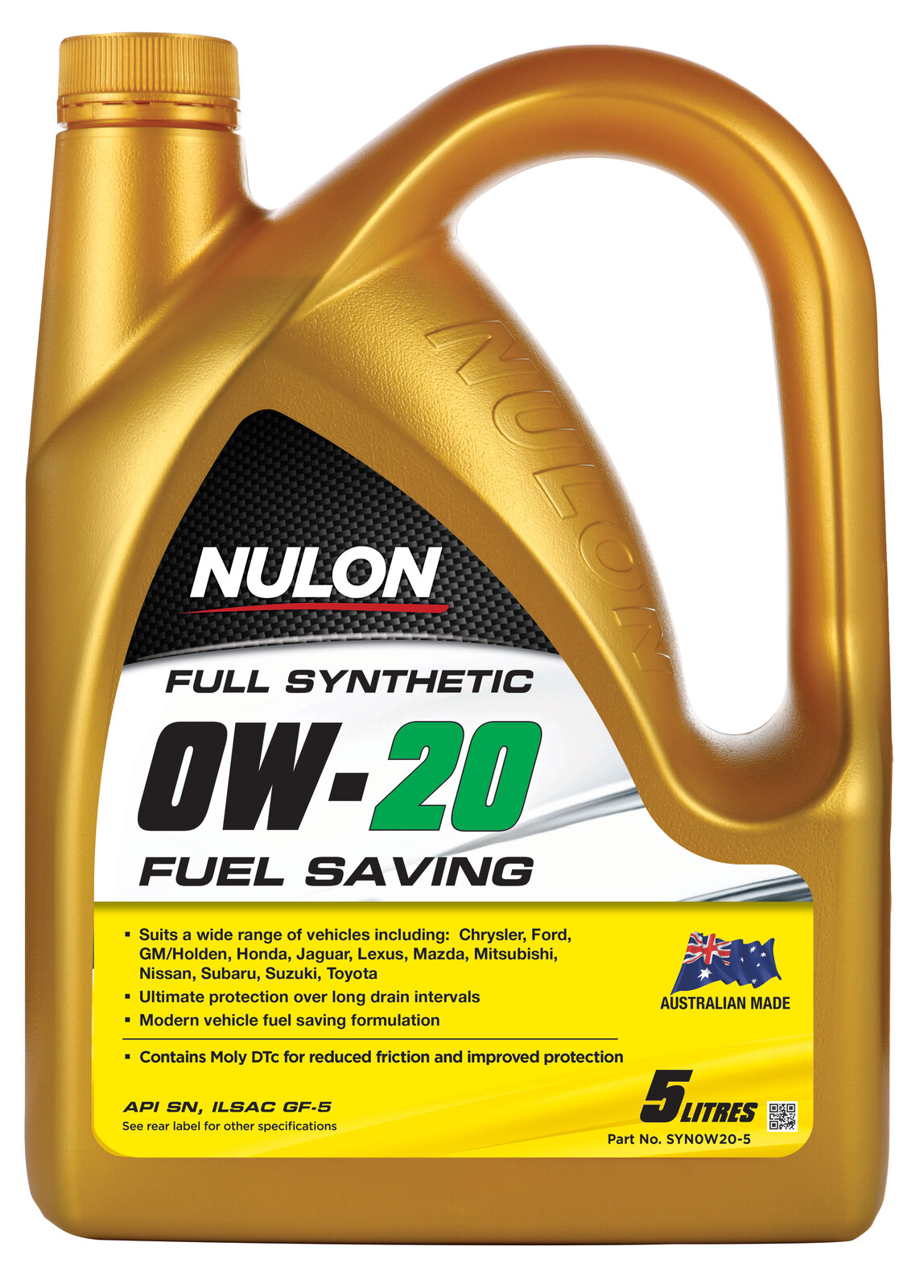 NULON Full Synthetic 0W-20 Fuel Saving Engine Oil, Each