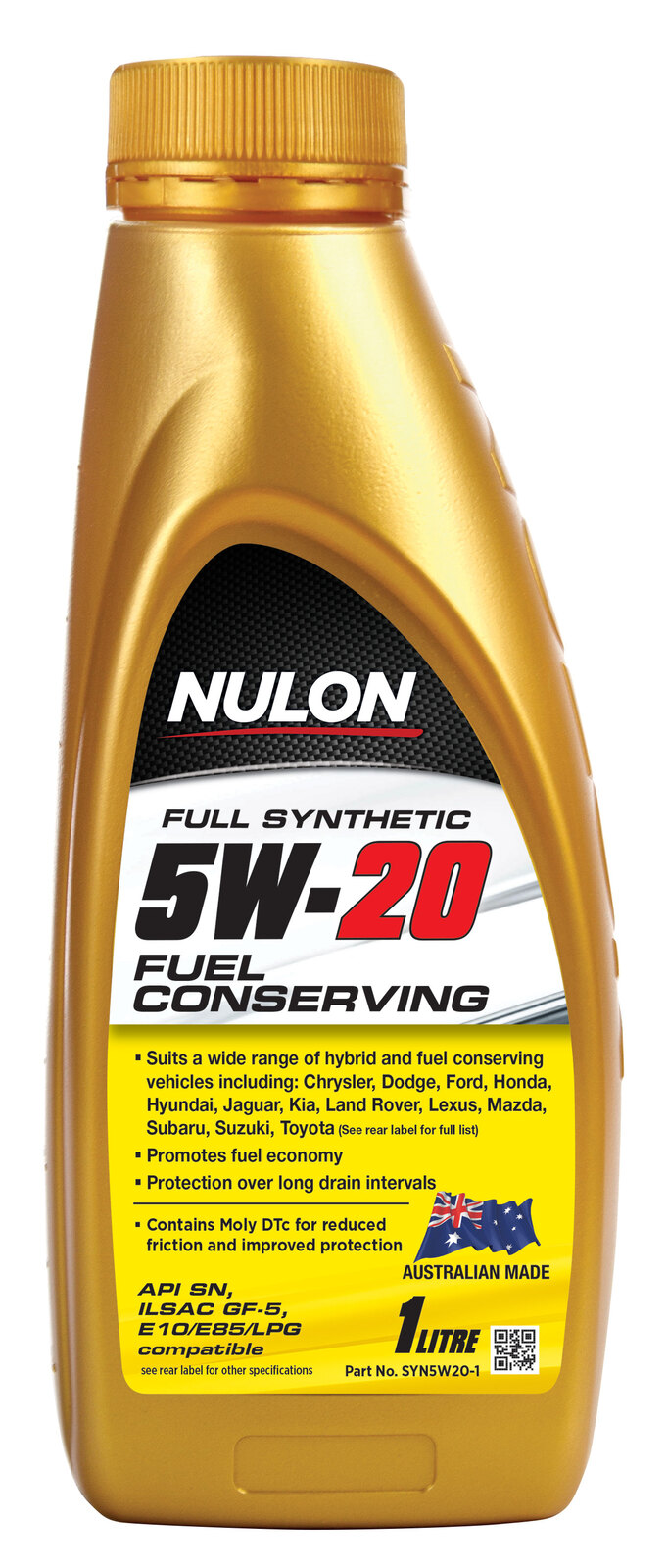 NULON Full Synthetic High Strength 5W20 Engine Oil 1L, Each