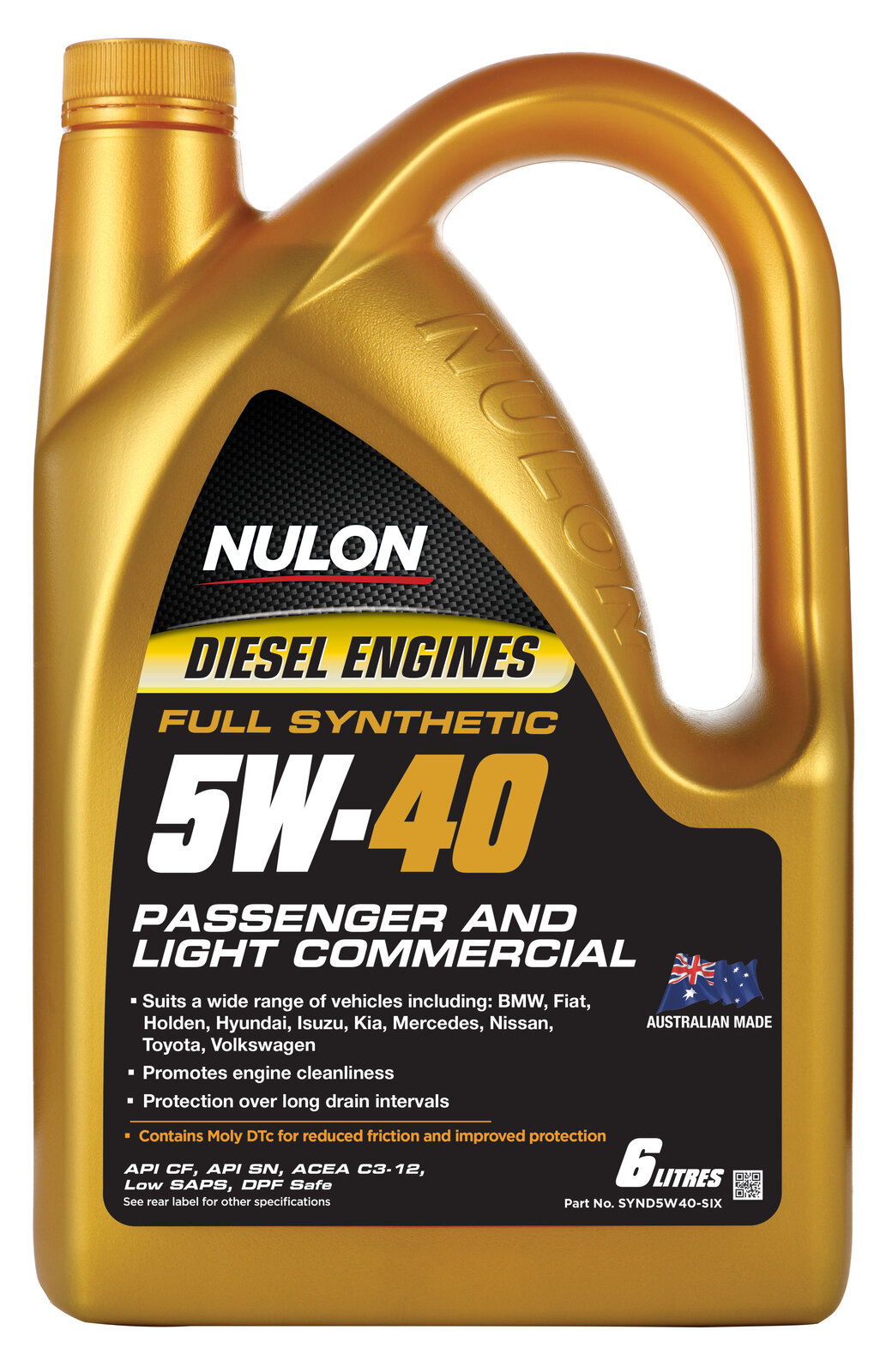NULON Full Synthetic Diesel 5W40 Engine Oil, Each