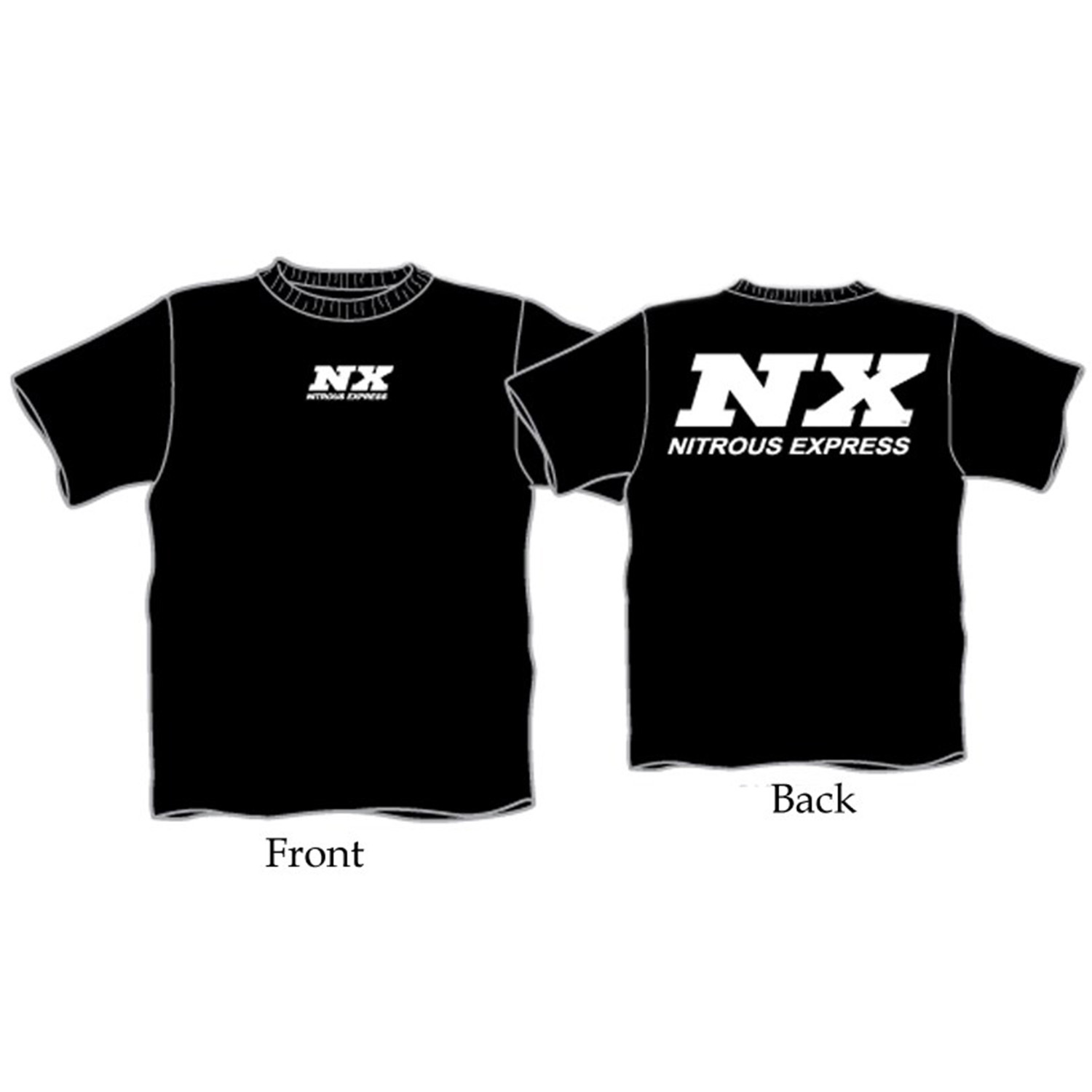 6X Black T-Shirt W/ WHITE NX
