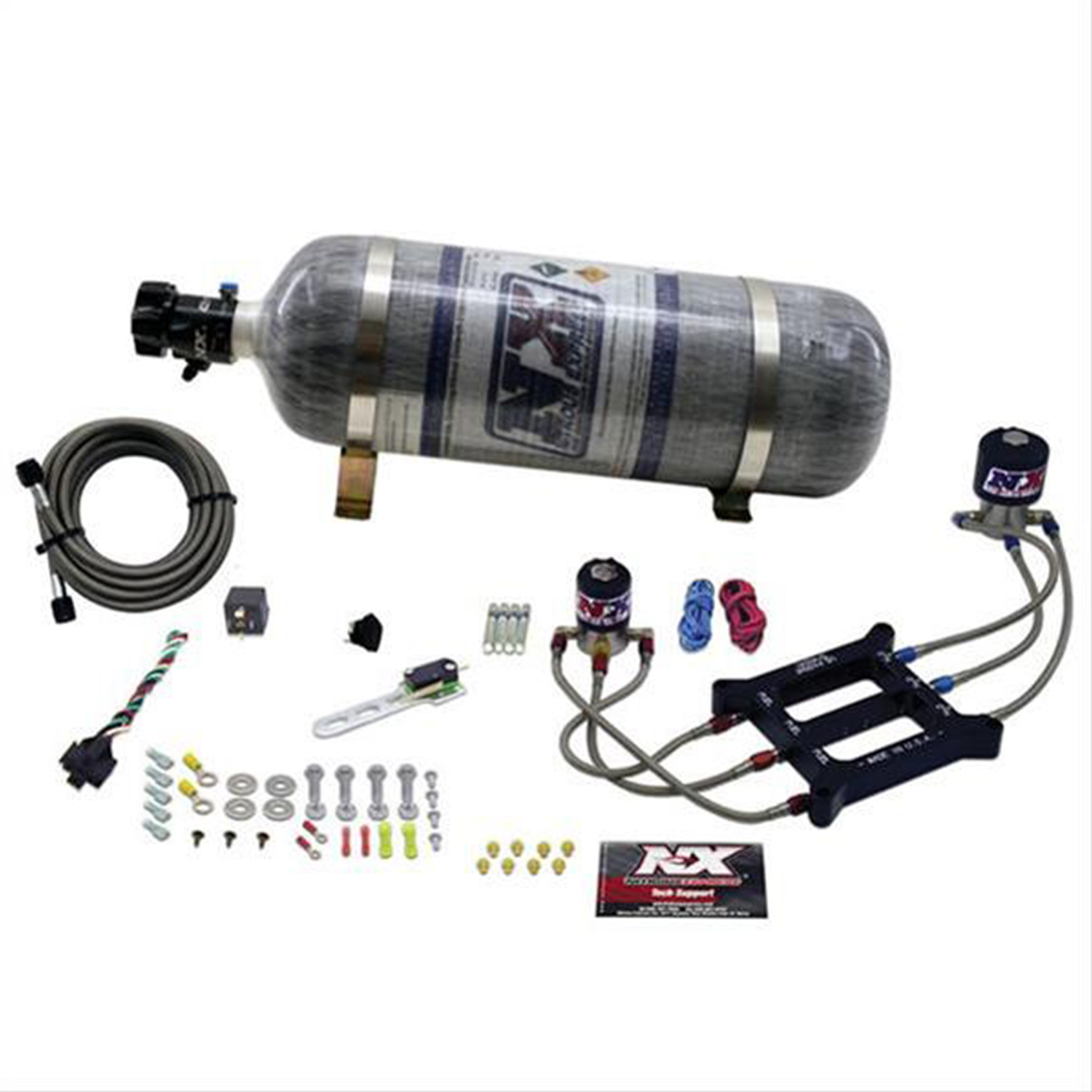 Nitrous System 12 lb Bottle Dominator Titan Plate Kit 100-750 HP Kit