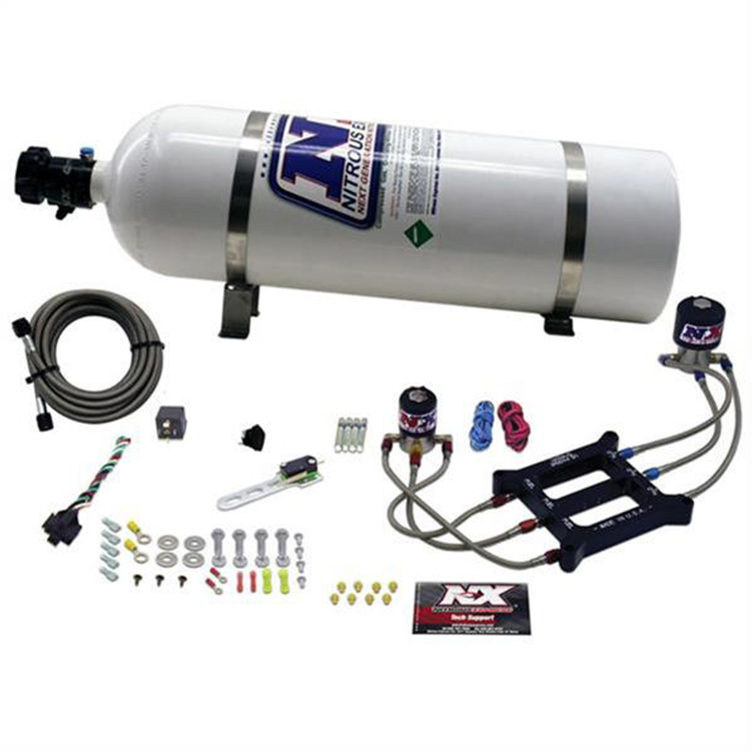 Nitrous System 15 lb Bottle Dominator Titan Plate Kit 100-750 HP Kit